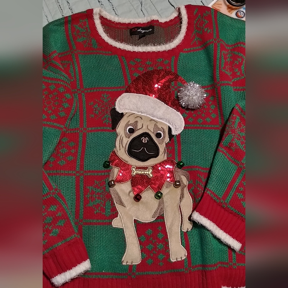 Pug Christmas sweater